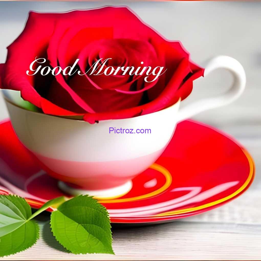 good morning rose image